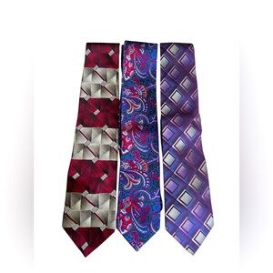 Bundle of three men’s Croft & Borrow 100% silk ties